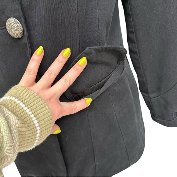 Vintage Black Tailored Blazer Jacket Y2K Embroidered  Size Medium, Fall Blazer - Picture 10 of 14